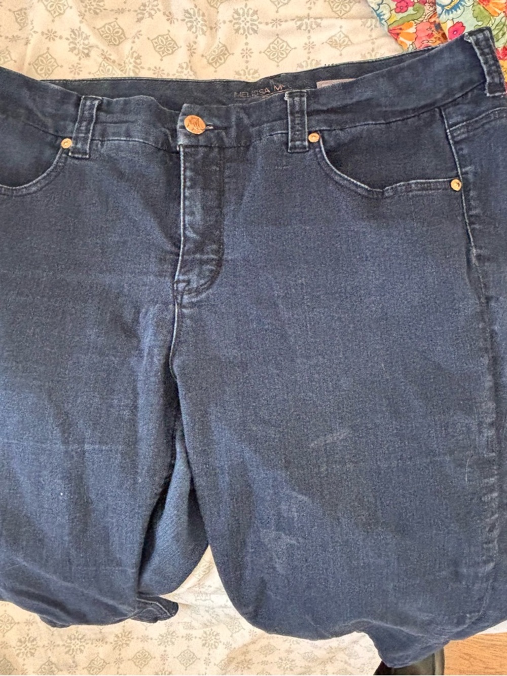 Melissa McCarthy Seven7 Dark Indigo Straight-Leg Jeans